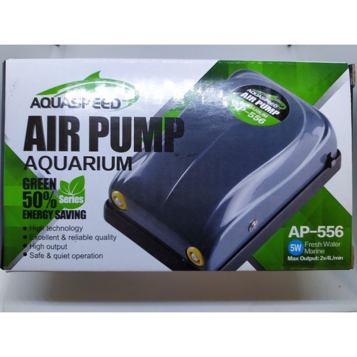 Aquaspeed Aquarium Single Double Air Pump Oxygen AP226 AP556 2.5 Watts ...