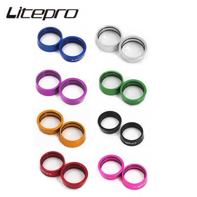 Liteproelite Folding Bicycle Handlebars Stop Collar Spacing Ring Aluminum Alloy 25.4mm Straight Handle bar Adhesives Tape