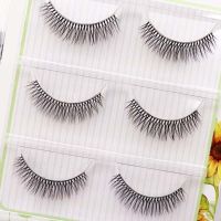 BEAUTYandLADIES ญี่ปุ่น3คู่หนา Lash Full Strip Eye เครื่องมือแต่งหน้า Long Lash Extension ขนตาปลอม Cross ขนตาปลอม Big Eyes