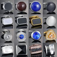 Classic Cufflinks Luxury gift Party Wedding Suit Shirt Buttons Crystal Gems Round Cuff links High Quality