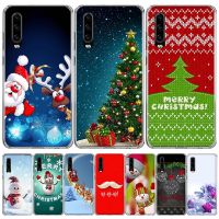 Happy New Year Phone Case For Huawei P30 Lite P10 P20 P40 P50 Cover Mate 40 Pro 10 20 30 Capa Coque Shell Electrical Safety