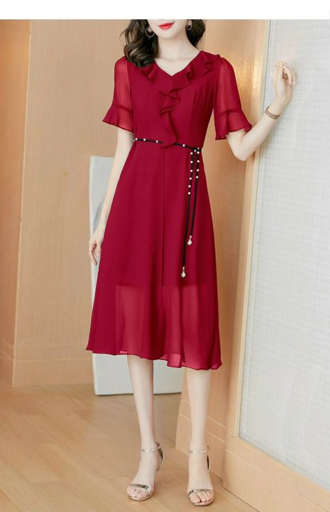 HCM) Đầm voan chiffon 2 lớp Thời Trang siêu xinh , tôn dáng sành ...