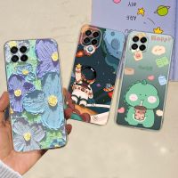 เคสสำหรับ Samsung Galaxy M53 5G เคส SM-M536B Space Man Flower 2023ฝาหลังซิลิโคนนิ่มมีภาพวาดสำหรับ SamsungM53 5G เคส