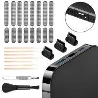 46PCS Universal Type-C Charging Port Dustplug Protector Metal Dust Stickers Mesh For Samsung Xiaomi Speaker Dustproof Net Kit