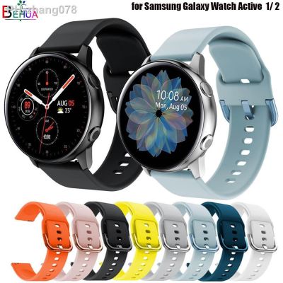 silicone Original watchband For Samsung Galaxy watch active1 active 2 40mm 44mm / 3 41mm smart watchstrap Replacement bracelet