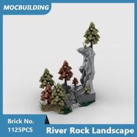 บล็อกตัวต่อ MOC หินแม่น้ำภูมิทัศน์ตัวต่อโมเดลจำลอง DIY อิฐชุดสถาปัตยกรรมที่สร้างสรรค์ Kids Toys ของขวัญ1125ชิ้น