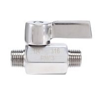 316 Stainless Ball Valve - 1/4 Inch NPT Thread Male Small Mini Ball Valve (1/4Inch Male&amp;Male)