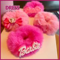 PETI DRESS ตุ๊กตาผ้าพลัฌ ตุ๊กตาบาร์บี้ scrunchie สีทึบทึบ แฟชั่นสำหรับผู้หญิง ยางรัดผม ที่มัดผม อุปกรณ์เสริมผม เชือกรัดผม สำหรับผู้หญิง