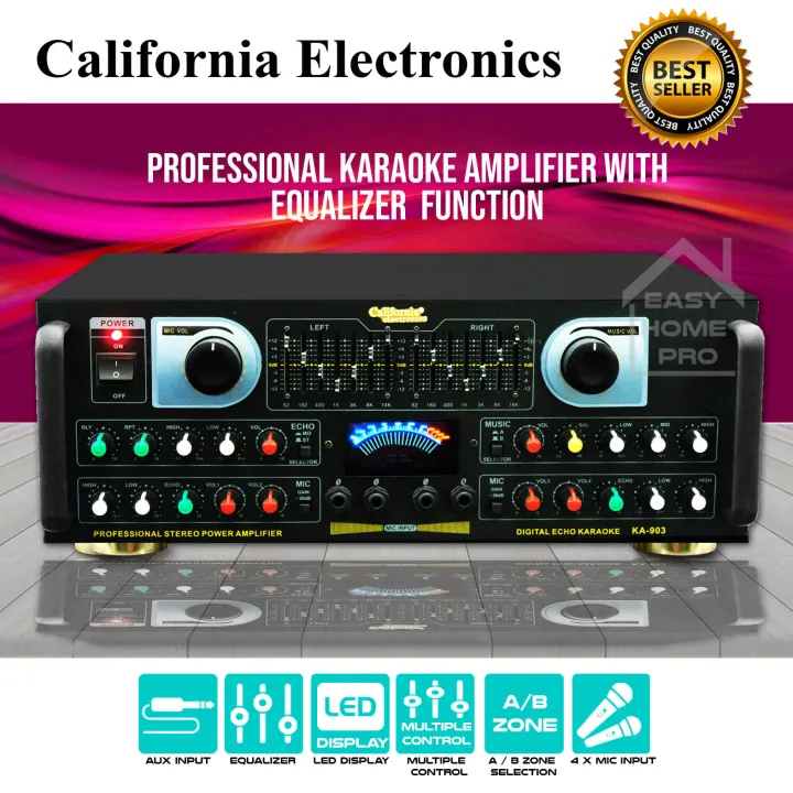 CALIFORNIA ELECTRONICS KA903 Professional Power Amplifier Karaoke Amp