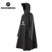 ROCKBROS Motorcycle Raincoat Men Women Cycling Hiking Reflective Hooded