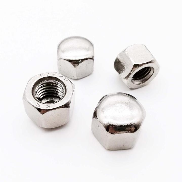 1-10pcs-din917-304-stainless-steel-hex-hexagon-decor-short-low-cover-cap-acorn-nut-for-m3-m4-m5-m6-m8-m10-m12-m14-m16-screw-bolt-nails-screws-fastener