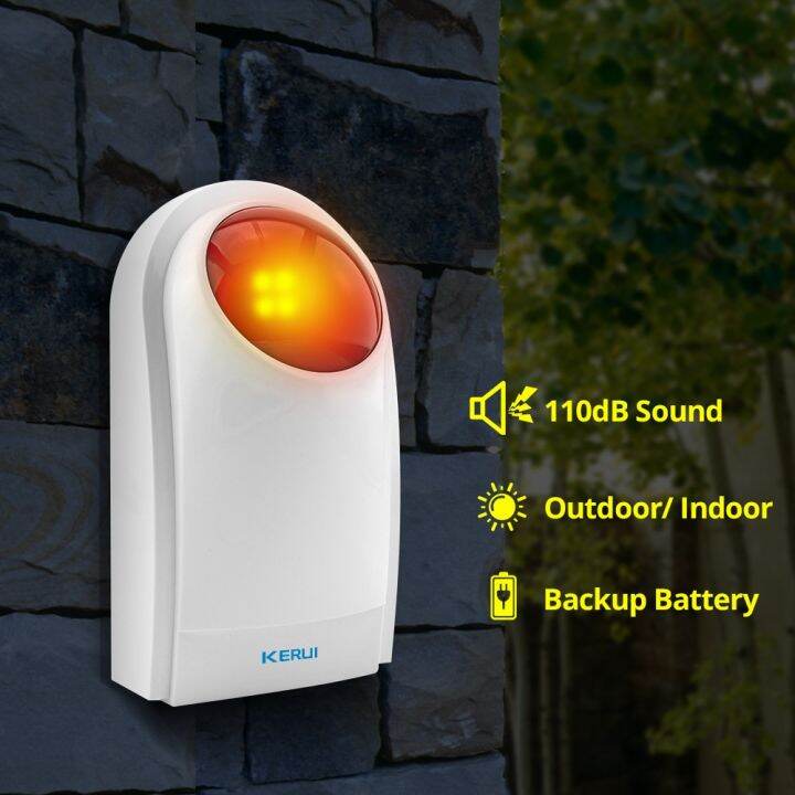 kerui-j008-flash-siren-external-outdoor-waterproof-siren-sound-strobe-flash-alarm-siren-for-home-security-alarm-system-power-points-switches-savers-p