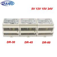 DIANQI Din rail power supply switch 30W 45W 60W 5V 12V 15V 24V power suply ac dc converter good quality DR-30 DR-45 DR-60