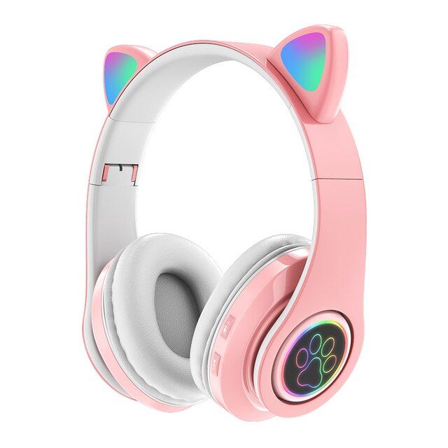 zzooi-b39-cute-cat-ears-bt-wireless-bluetooth-5-0-headphone-with-mic-flash-light-led-stereo-music-helmet-foldable-phone-headset-kid