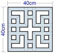 กระจกสี่เหลี่ยมทำจากผลงานตกแต่งกระจกติดผนังกรอบศิลปะผนัง F1308 D