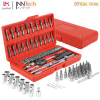 InnTech King Tools ชุดเครื่องมือ ประแจ ชุดบล็อก 46 ชิ้น แกน 1/4 นิ้ว Socket Set บล็อก ไขควง รุ่น WKT-46PCS