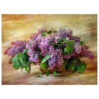 DIY Beaded Embroidery Kits Lilacs Bouquet Beadwork High Quality Beads 5D Partial Beaded Cross Stitch Needlework Hobby Crafts