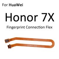 เครื่องสแกนลายนิ้วมือขั้วต่อสำหรับ HuaWei Honor Play 7X 7C 7A Pro เซ็นเซอร์สัมผัส ID Home Button สายเคเบิลงอได้เชื่อมต่อกุญแจ