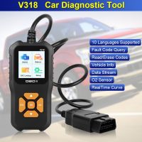 V318 OBD2 Code Reader Scanner Car Tester Diagnostic Tools Read Vehicle Information Ignition System Battery Test Auto Accessories