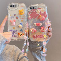 เคส A3s OPPO พร้อมเคสโทรศัพท์สร้อยข้อมือมุกดอกไม้3D แฟชั่นเคสลายการ์ตูนสัตว์น่ารักๆเคสซิลิโคนนิ่มกันกระแทกฝาครอบด้านหลัง