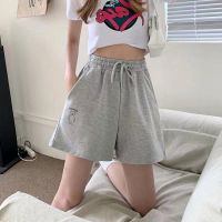 COD DSGERTRYTYIIO Casual sports shorts womens embroidered bear 2023 new summer student loose casual pants high waist girls wide leg pants