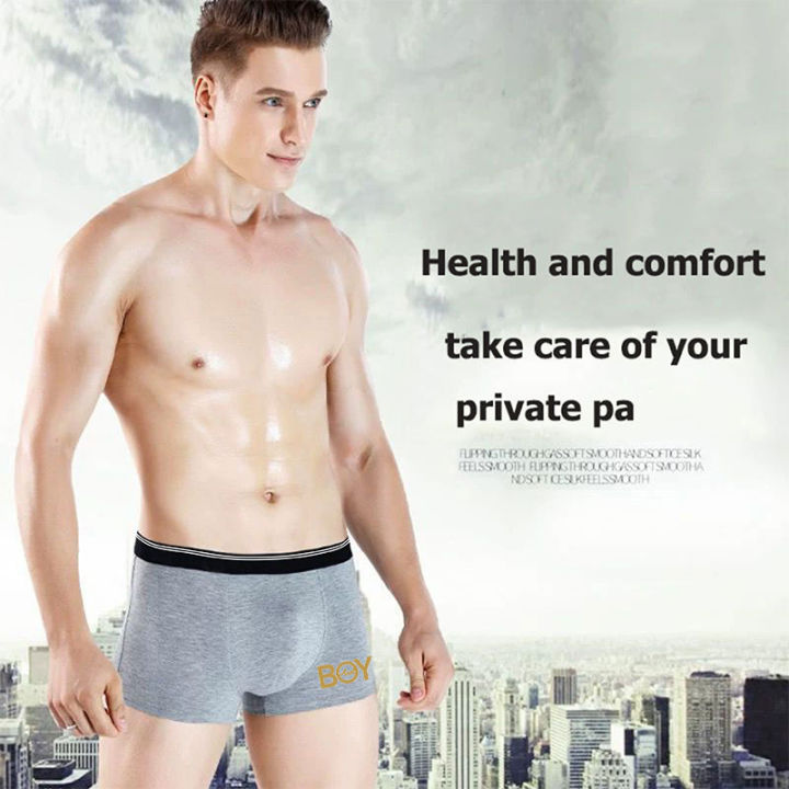 สินค้าในไทย-กางเกงในผู้ชาย-กางเกงในงานเกรดพรีเมี่ยม-underwear-ผู้ชายของแท้-เพ็ค-4-ตัวคละสี-ปลีกและส่ง-zynk356