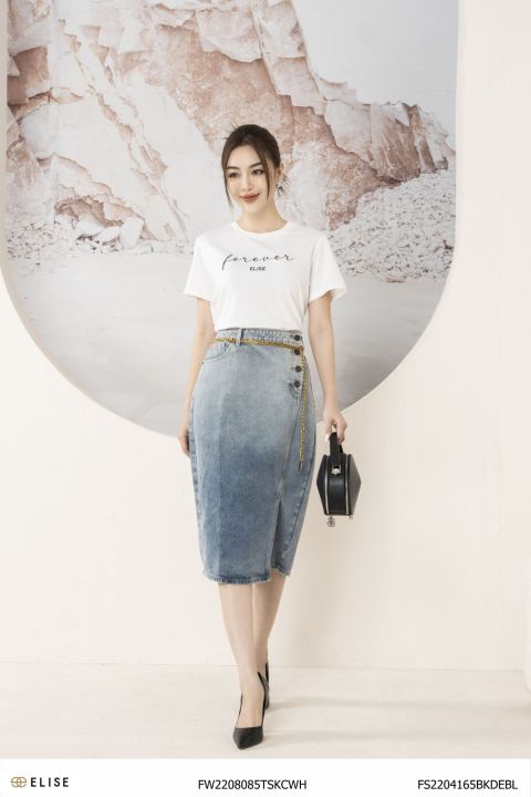 MS1020 Chân váy nhung tăm Quảng Châu cạp chun dáng chữ A  Phu Linh   Fashion  More