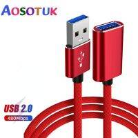 สายสายเชื่อมต่อข้อมูล USB2.0ต่อ USB สายพ่วง2.0ตัวผู้กับตัวเมียสำหรับสายต่อแล็ปท็อป PC เมาส์เล่นเกม3M