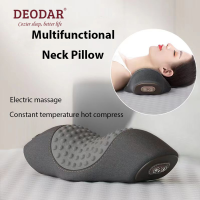 Deodar กระดูกคอกระดูกสันหลังนวดคอหมอน Assist Sleep อุณหภูมิคงที่ความร้อน Traction ป้องกันปากมดลูกปวด