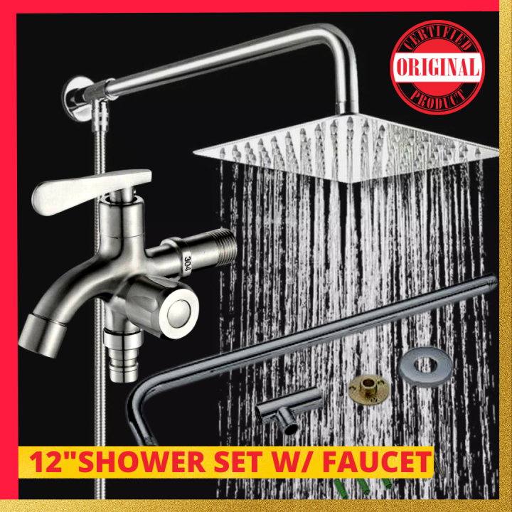 🚿🛁 Vermerch 12 inch Shower Set 304 Stainless Steel Complete Set with ...