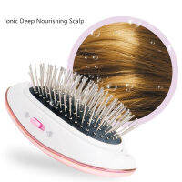 แบบพกพา Mini Electric Ionic Hairbrush แปรงผมหวีนวดหนังศีรษะไม่ร้อนที่หนีบผมตรง Stylining Tool 20 #825