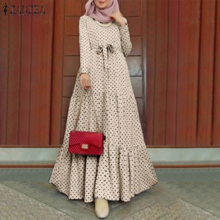 zanzea-women-muslim-elegant-party-fashion-long-sleeve-polka-dots-printed-belt-dress