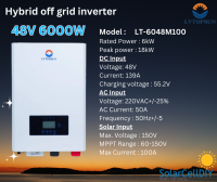 Hybrid off grid inverter LVTOPSUN 6kw48v รุ่น LT-6048M100 ไฮบริดออฟกริดอินเวอเตอร์ หม้อแปลงเทอรอยด์