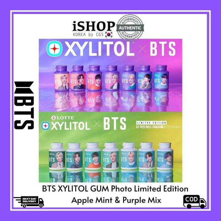 Original SALE! BTS XYLITOL GUM Photo Limited Edition Apple Mint Purple Mix Lazada PH