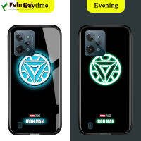 สำหรับ Realme C31เซลล์เคสโทรศัพท์ส่องสว่างเรืองแสงในที่มืดมหัศจรรย์เคสโทรศัพท์สำหรับเด็กผู้ชายซูเปอร์ฮีโร่สำหรับผู้ชายโลโก้เคสมันวาวสไปเดอร์แมนไอรอนแมนกระจกเทมเปอร์ธอร์เคสฝาหลัง