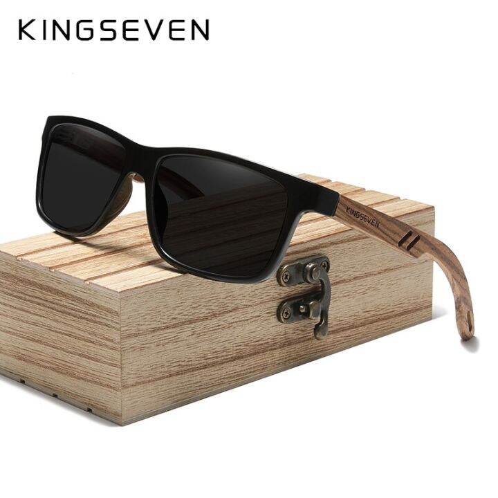 kingseven-แบรนด์แว่นตากันแดดไม้ลายม้าลายธรรมชาติทำด้วยมือ-hd-แว่นกันแดดทรงสี่เหลี่ยมโพลาไรซ์แว่นตากันแดดผู้ชายผู้หญิง-uv400