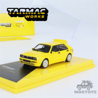 Tarmac ทำงาน1:64 Lancia Delta HF Integrale Giallo Ginestra รถโมเดล Diecast