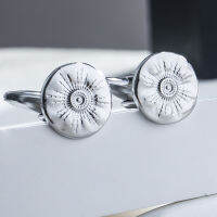 Tangula อินเทรนด์บทคัดย่อ Sun รูปแบบ Cufflinks สแตนเลส Mens Cufflinks สำหรับเสื้อเจ้าบ่าวงานแต่งงานเครื่องประดับ Best Man ของขวัญ