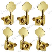 A Set 6 Pcs Gold Open Gear 6 String Bass Guitar String Tuners Tuning Pegs Keys Machine Heads - 3L3R &amp; 2L4R &amp; 4L2R for choose