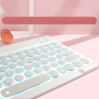 RGB Backlight Bluetooth Keyboard คีย์บอร์ดไร้สาย Bluetooth Mini Keyboard RGB Backlit ชาร์จใหม่ได้สำหรับแท็บเล็ตศัพท์