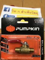 PUMPKIN บอลวาล์ว ทองเหลืองแท้ เกลียวนอก-เกลียวนอก 1/4" รุ่น PTT-MM (31371)