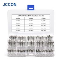 250Pcs Glass Tube Fuse Assorted Kit Quick Blow Fast-Blow Glass Fuses 5x20mm 6x30mm 1A~20A 15Values Assorted Kit