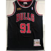 【Premium Version】6 Styles 2023NBA Jerseys Chicago Bulls 91# RODMAN Black Finals Basketball Jersey