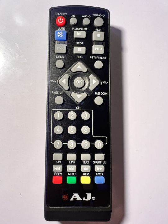 รีโมท-กล่องดิจิตอลทีวี-aj-ใช้กับรุ่น-dvb-90-dvb-93-และกล่องดิจิตอล-aj-ทุกรุ่น