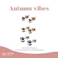 Ledajewelrybkk?:925 Silver (เงินแท้ ) Autumn Vibes Set เซตต่างหู ขนาด 6, 5, 4 มม. พร้อมกล่อง และผ้าเช็ดเครื่องประดับ