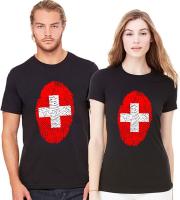 Top Quality Clothing Switzerland Flag Fingerprint Cool T Shirt Men Custom Personalized Tees Tops Couples New T Shirt