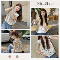 mira_shop เสื้อสายเดี่ยวทรงฟักทอง สุดคิ้วสีสันสดใส  K030#