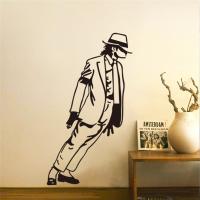 Michael Jackson Dancing Wall Art For Living Room Decorations Diy Vinyl Wall Stickers Music Fans Home Decals Wall Stickers  Decals