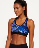 SUPERDRY SUPERDRY CORE GYM BRA - สปอร์ตบรา สำหรับผู้หญิง สี PURPLE PYTHON