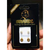 Earring For Sensitiveต่างหูมุกขนาด 3มิลตัวเรือนหุ้มทอง100%วัสดุสแตนเลสแท้เกรดเครื่องมือแพทย์316L STUDEX R301Ymade in USA บริการเก็บเงินปลายทาง